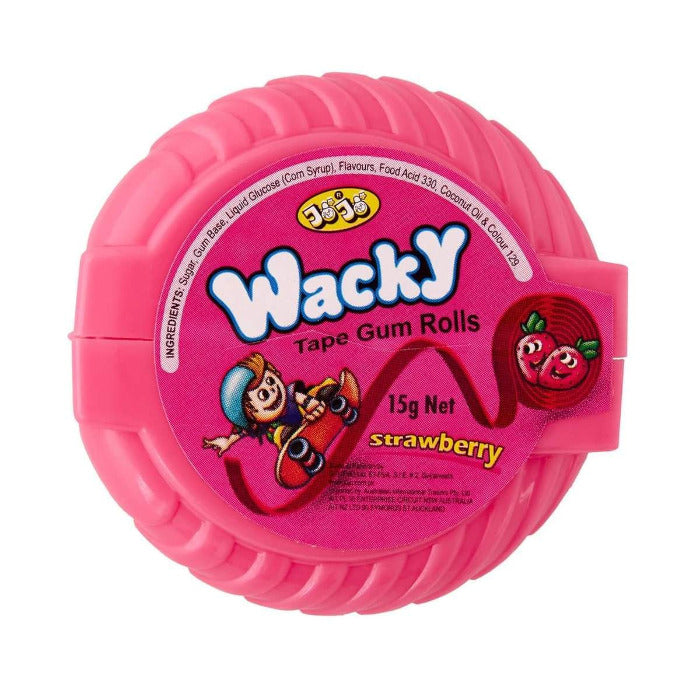 JOJO Wacky Bubblegum Tape Strawberry 36 Pack (15g)