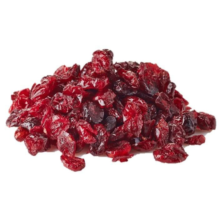 A pile of dried cranberries.