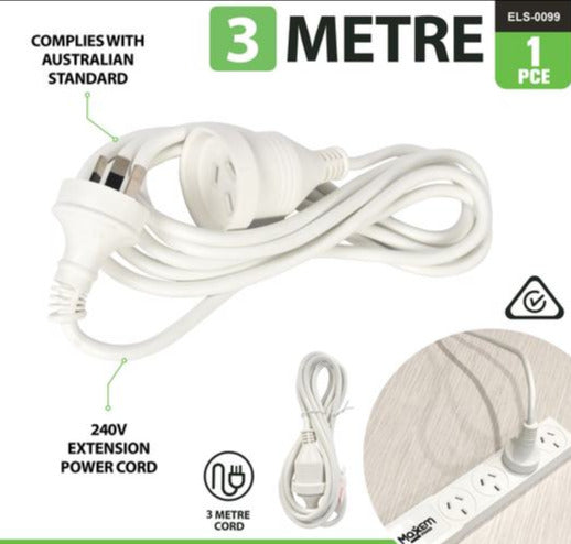 MaxEm Power Extension Cord | 3-metre Cable – Paloma Nuts & Confectionery