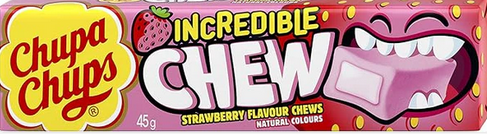 Chupa Chups Incredible Chew Strawberry 45g(20Pack)