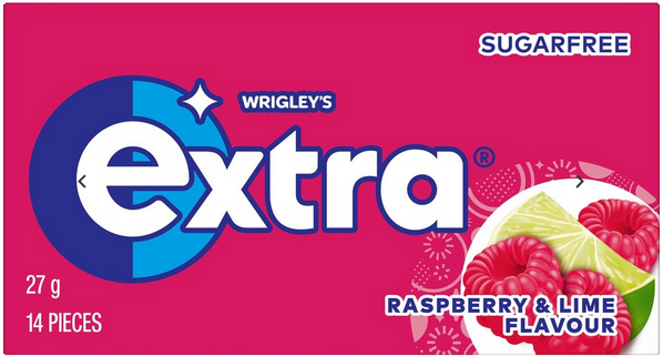 Extra Raspberry & Lime 27g X 24 – Paloma Nuts & Confectionery