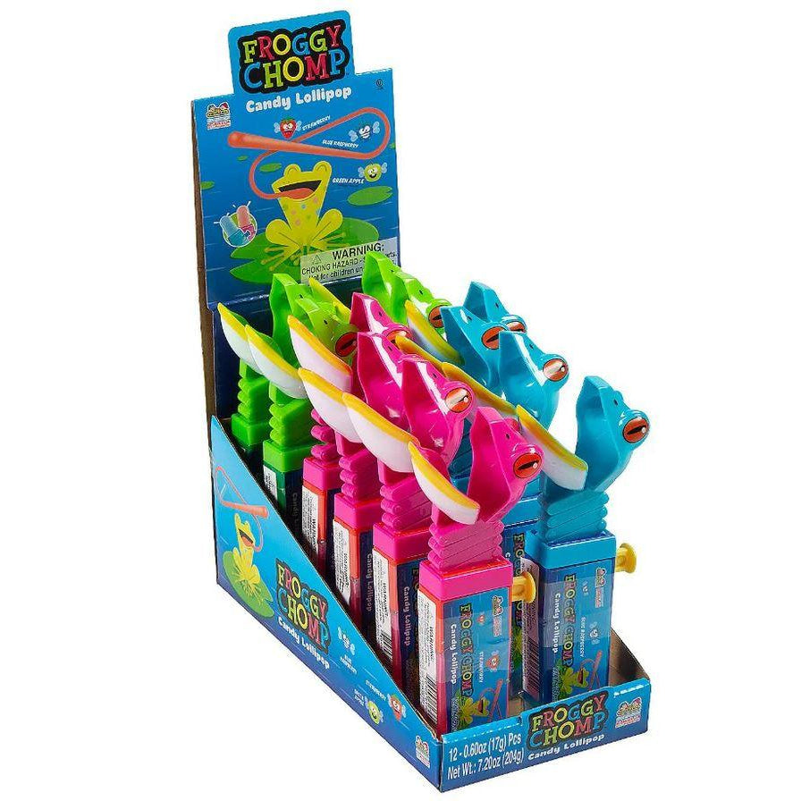Froggy Chomp Candy Toy 17g 12 Pack Paloma Nuts Confectionery froggy-chomp-candy-toy-17g-12-pack-paloma-nuts-confectionery