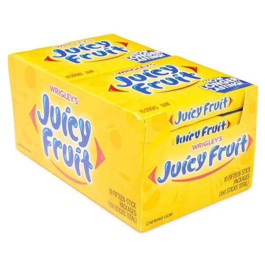 Juicy Fruit 15's X 10 - nutsandsweets.com.au